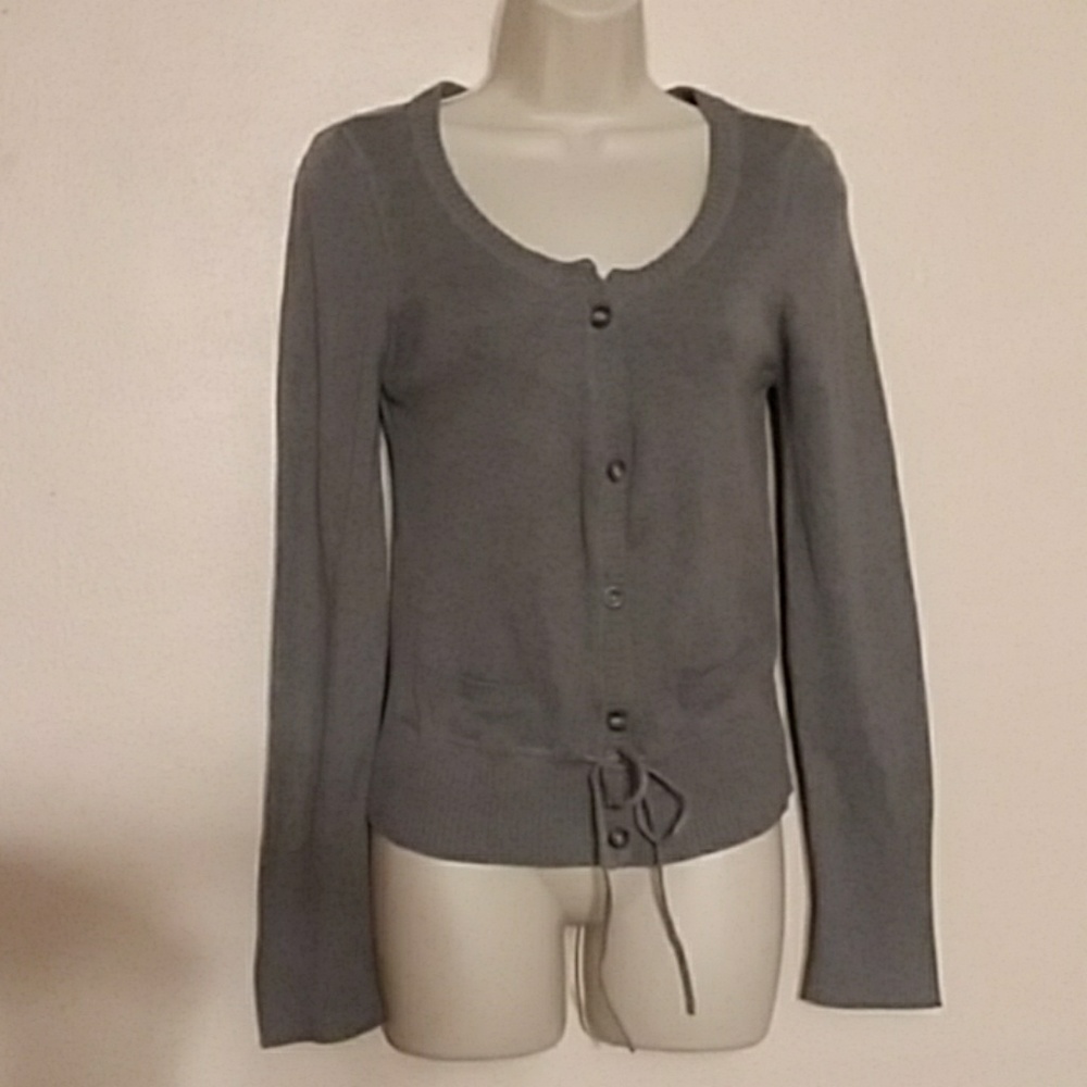 Aeropostale grey button sweater